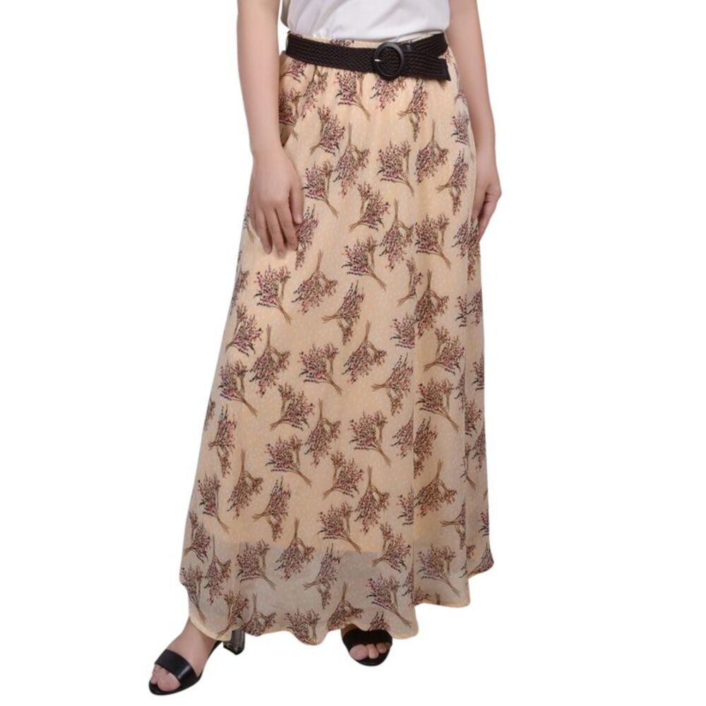 NY Collection Plus Size Chiffon Maxi Skirt